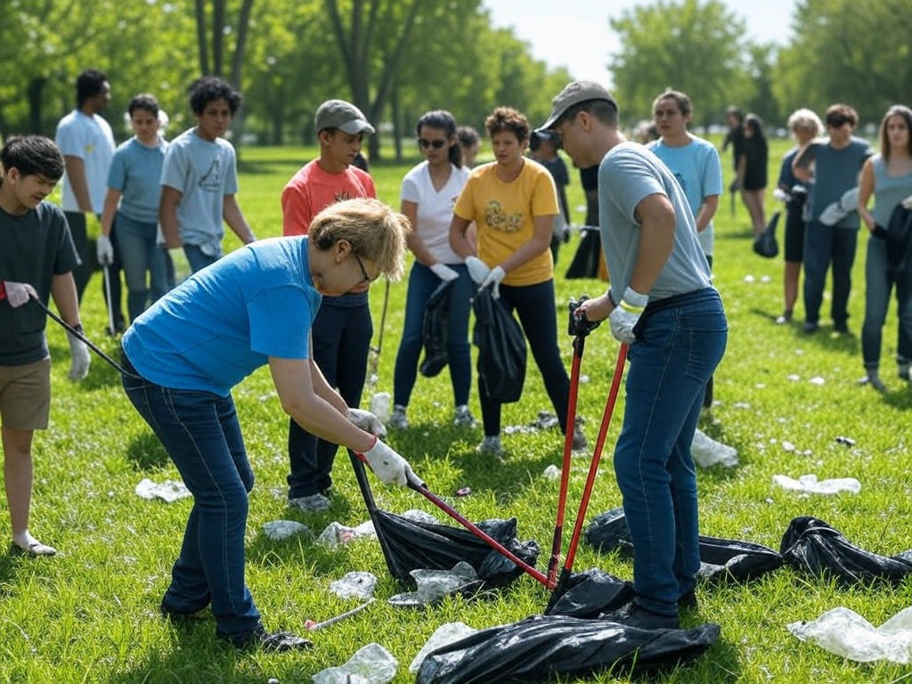 Community serving by cleaning environment